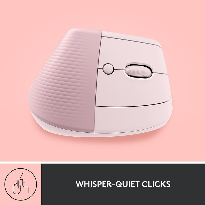 Logitech | Lift Vertical Ergonomic Mouse - Right Handed - Rose | 910-006472