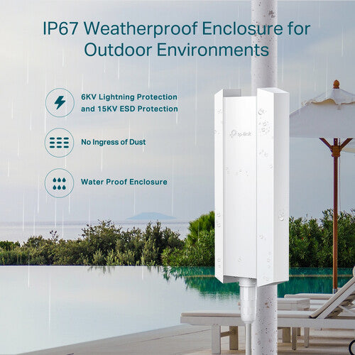 TP-Link |  AX1800 Indoor/Outdoor WiFi 6 Access Point Delivers dual-band speeds of up to 1.8 Gbps |  EAP610-OUTDOOR