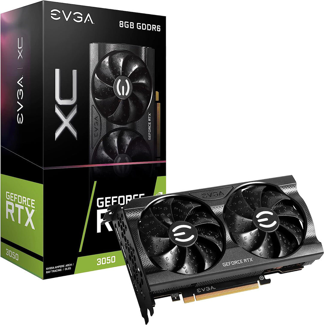 EVGA | Video Card GeForce RTX 3050 XC \ Dual-Fan, Metal Backplate GAMING  8GB GDDR6 | 08G-P5-3553-KR