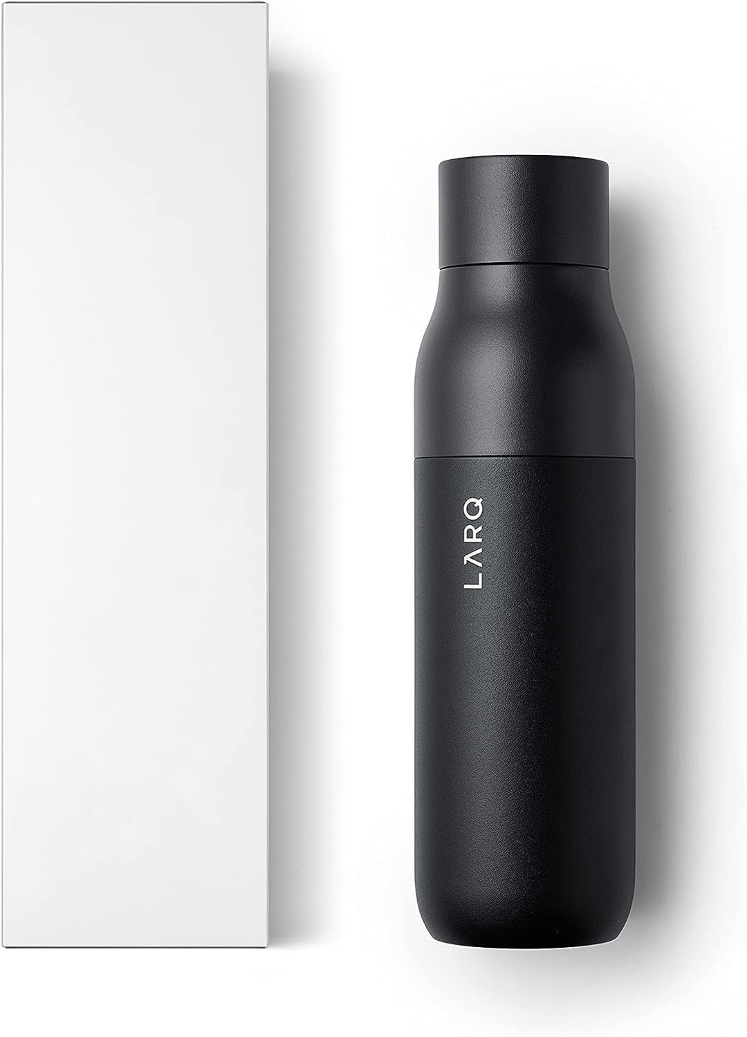 Larq | Twist Top 500ml (17 oz.) Insulated Stainless Steel Water Bottle - Obsidian Black | BNDOB050A