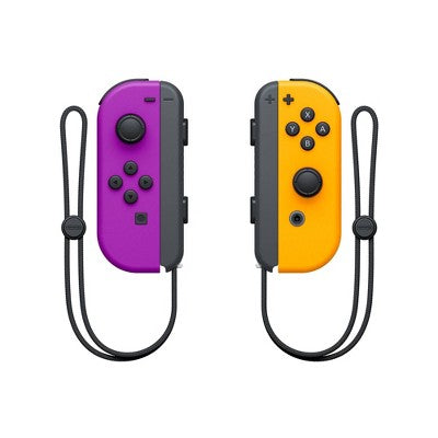 Nintendo | Switch Left and Right Joy-Con Controllers - Neon Purple/Neon Orange | HACAJAQAA
