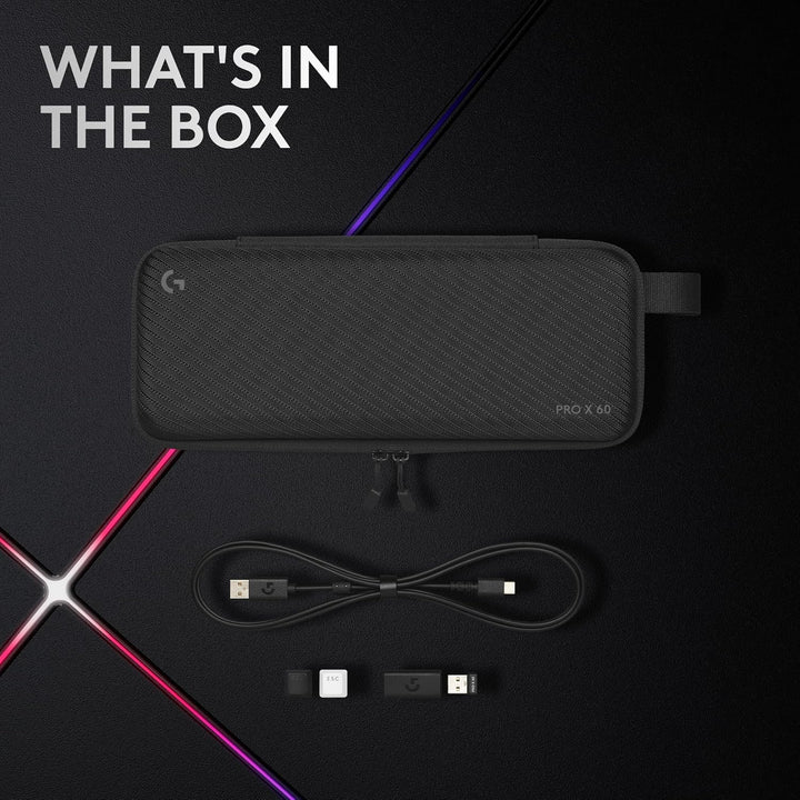 Logitech | PRO X 60 LIGHTSPEED Wireless Backlit Mechanical GX Optical Tactile Gaming Keyboard - Magenta | 920-011940