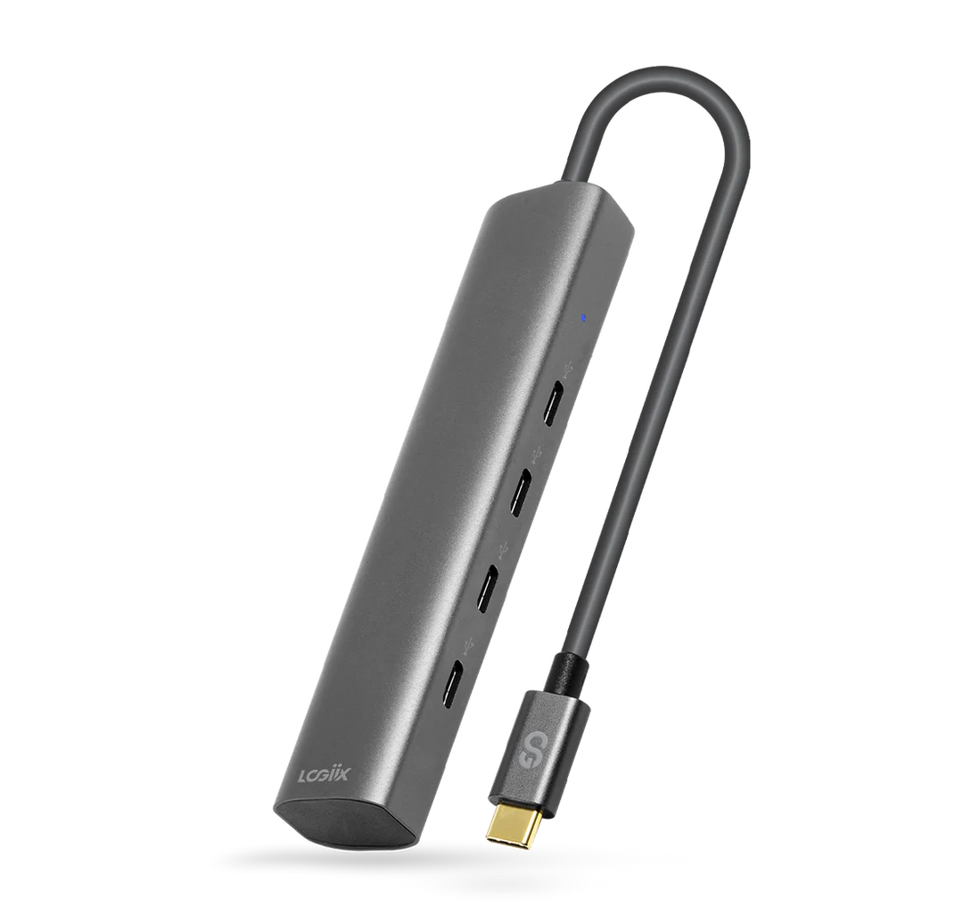 LOGiiX | USB-C to Multiport Slim Hub 4x USB-C - Graphite Grey | LGX-13894