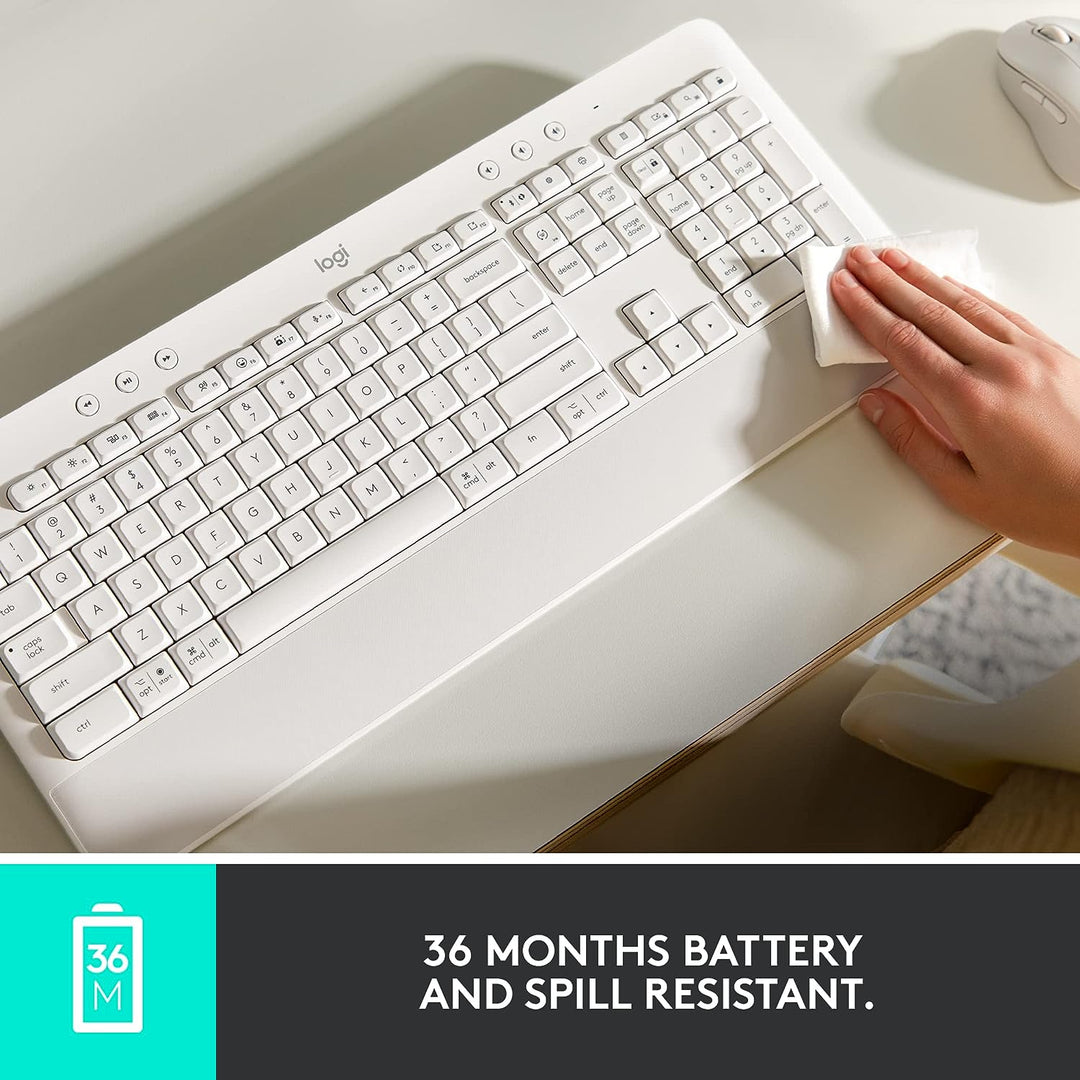 Logitech | K650 Wireless Bluetooth Keyboard - Off-White | 920-010962