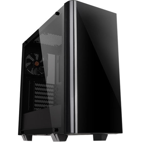 Thermaltake | View 21 Dual Tempered Glass ATX Black Gaming Mid Tower Computer Case | CA-1I3-00M1WN-00