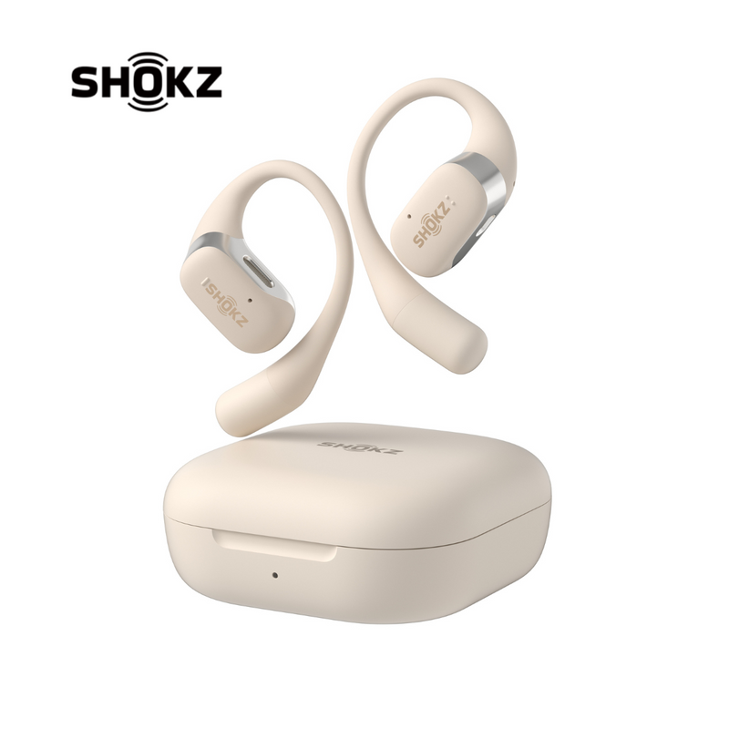 Shokz | OpenFit Open-Ear True Wireless Earbuds - Beige | T910-ST-BG-US-153 | PROMO ENDS JAN 2 | REG PRICE $229.99