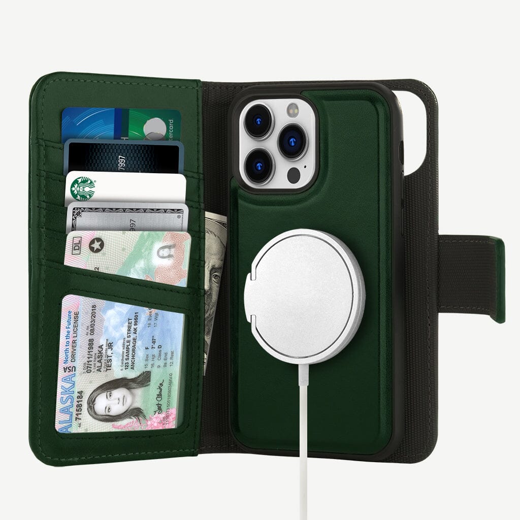 Caseco | 5th Ave MagSafe Wallet Case iPhone 15 Pro Max - Green | C31B4-10