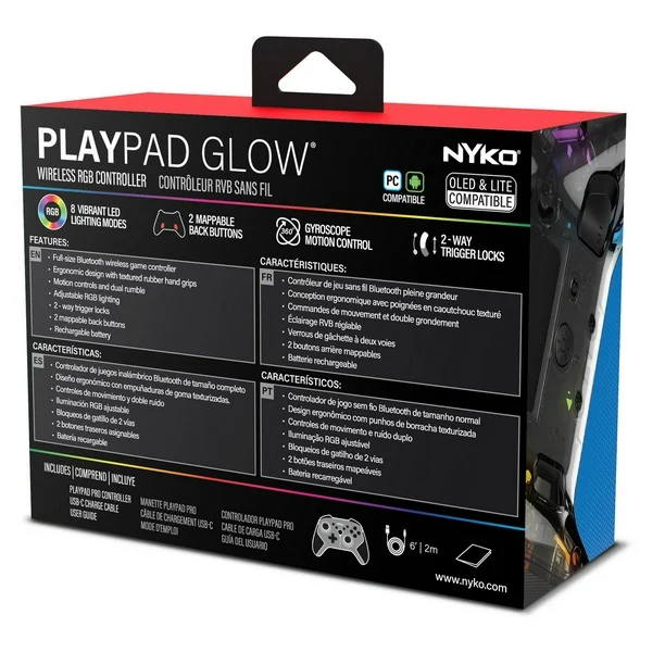 PDP | Playpad Glow - Wireless RGB Controller for Nintendo Switch |