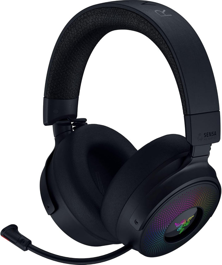 Razer Renewed | Kraken V4 Pro Wireless Gaming Headset Wireless Bluetooth USB 3.5 mm Super Wideband Mic - For PC, Mac, PS5, Nintendo Switch, Steam Deck, Smartphone - Black | RZ04-05160100-R3UR | 60 DAYS WARRANTY