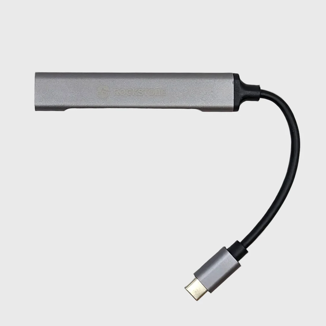 Rockstone | 4 Port Hub USB Type C to USB 3.0 - Black | R1319-01