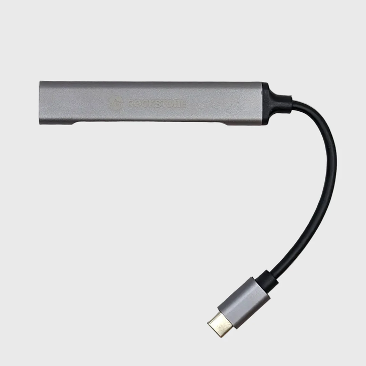 Rockstone | 4 Port Hub USB Type C to USB 3.0 - Black | R1319-01