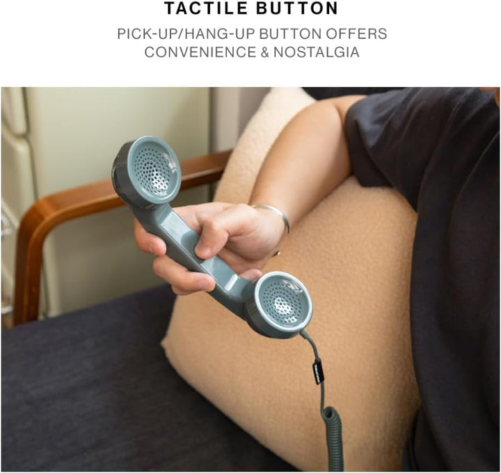 Native Union | POP Phone Retro Telephone Handset with Mic & Speaker, USB-C for iPhone, iPad, Laptop, Tablet - Black | POP-P-BLK