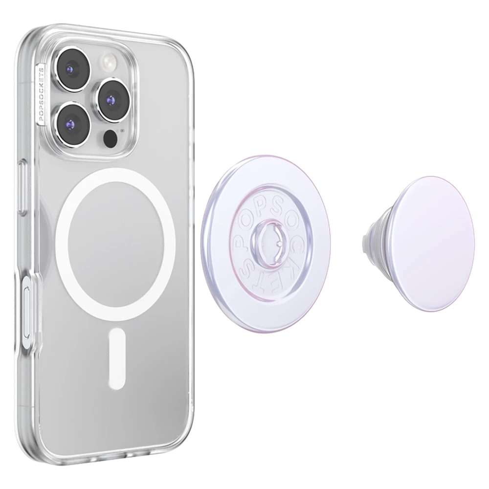 Popsockets | PopGrip for MagSafe Round with Adapter - Iridescent White | 809055