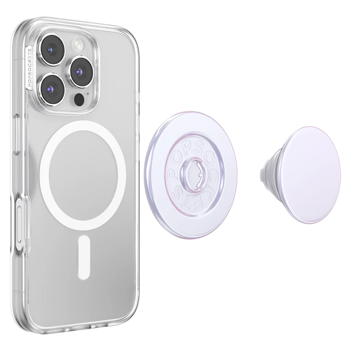 Popsockets | PopGrip for MagSafe Round with Adapter - Iridescent White | 809055