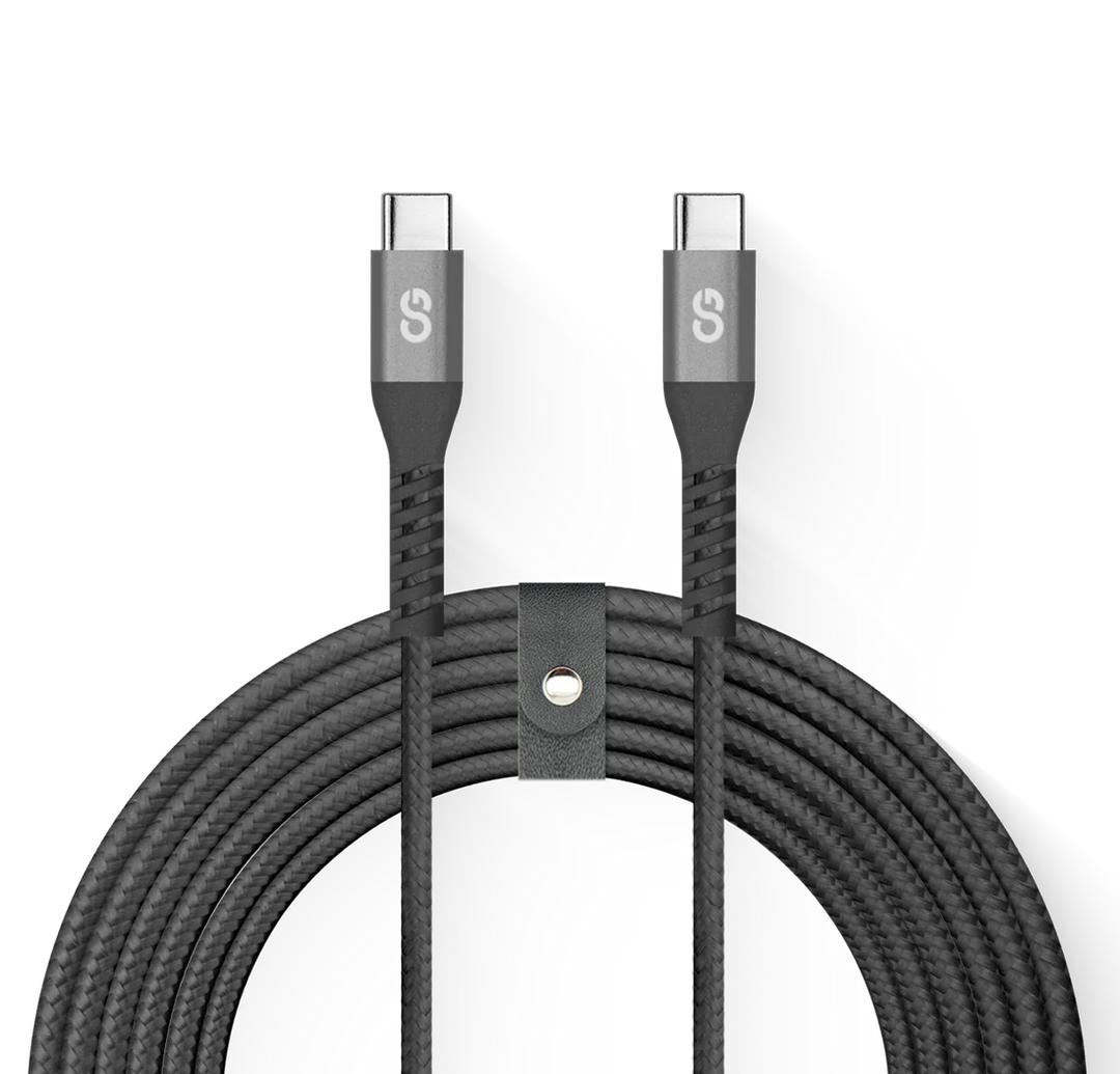 /// LOGiiX | Vibrance Braid XL USB-C to USB-C 10FT/ 3M 100W - Black | LGX-13881