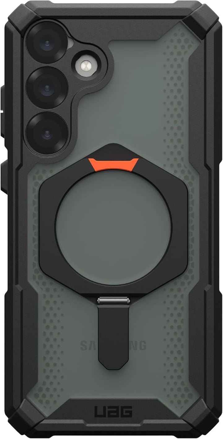 UAG | Plasma XTE Rugged Kickstand Case w/Magnet for Samsung Galaxy S25+ - Black / Orange | 120-9122