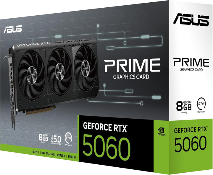ASUS | The SFF-Ready Prime GeForce RTX 5060 Video Card 8GB GDDR7 2497 MHZ 128 BIT | PRIME-RTX5060-8G