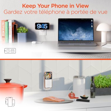 HyperGear | MaxCharge 40W 3in1 Magnetic Wireless Fast Charger w/Dual USB-C Wall Charger - White | 16451