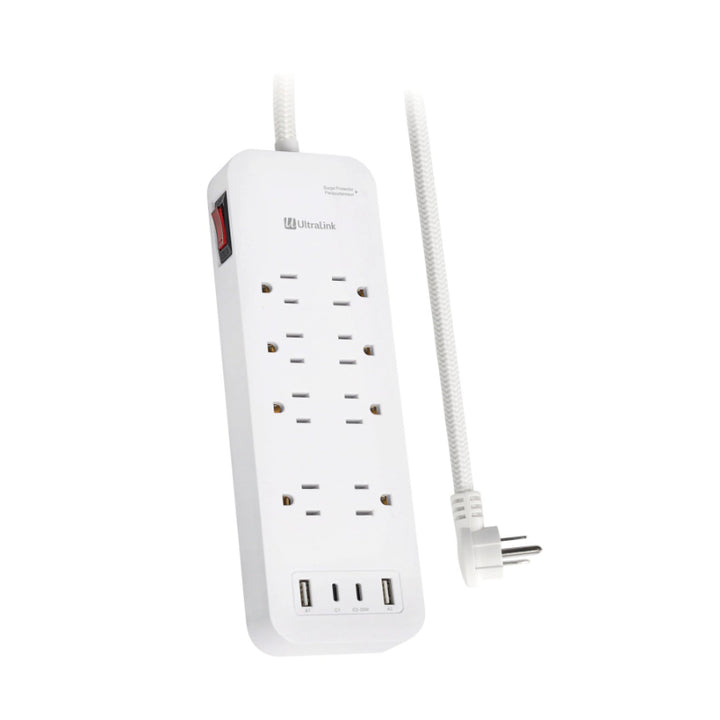Ultralink | Performance Surge Protector 8 AC Outlet + 4 USB | ULPSP8P