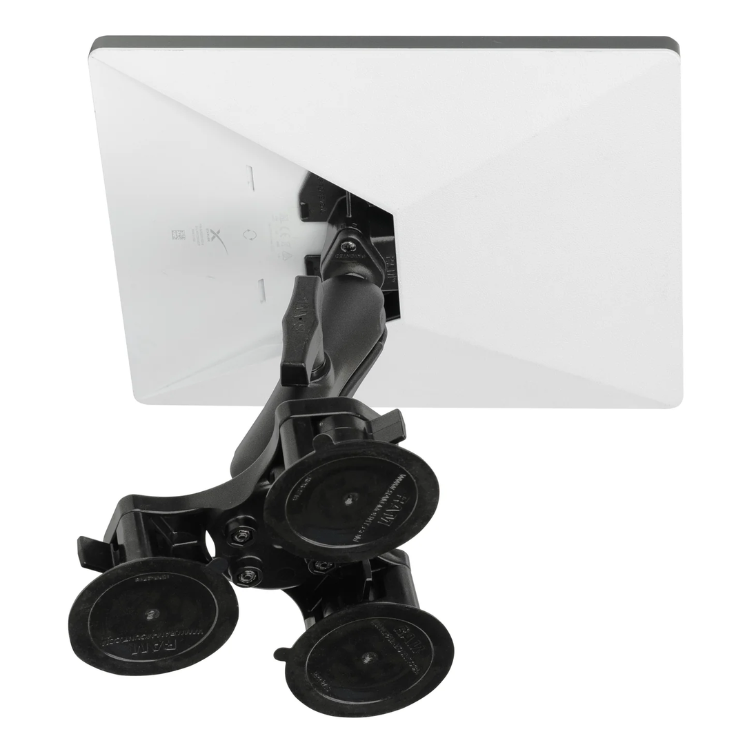 RAM | Twist-Lock Triple Suction Heavy Duty Mount for Starlink Mini - C-Size - Medium Arm | RAP-365-138-STA1U