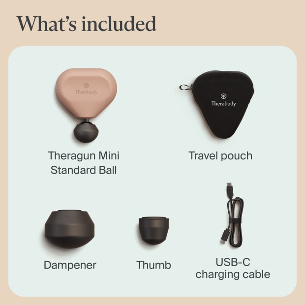 Therabody | Theragun mini 3.0 Handheld Percussive Massage Device - Desert Rose | TG0004128-2A60