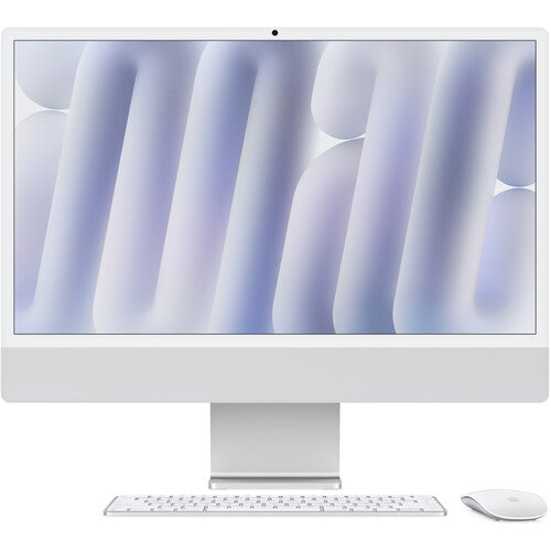 Apple | iMac 24" with Retina 4.5K display: Apple M4 chip with 10‑core CPU and 10‑core GPU, 16GB, 512GB SSD - Silver  | MWUV3LL/A