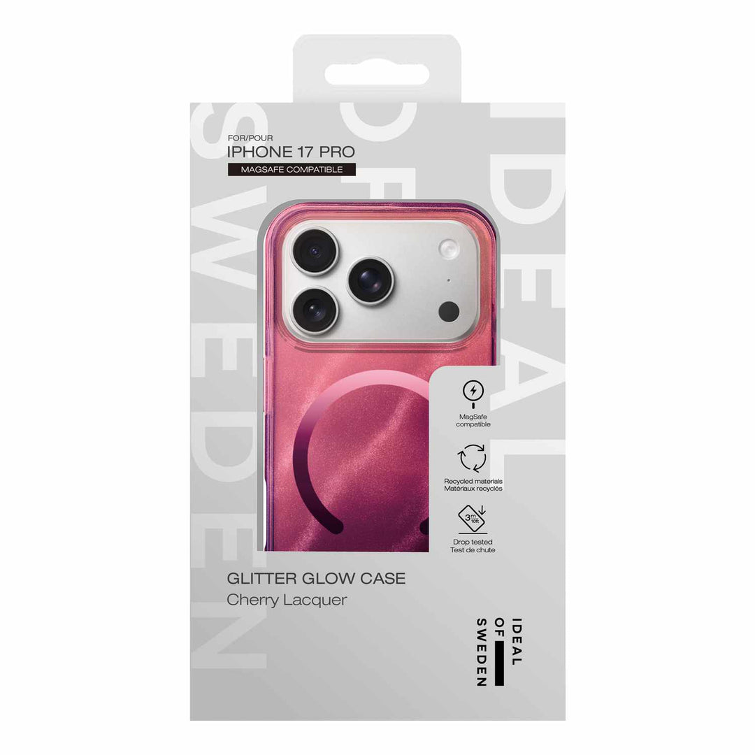 Ideal of Sweden | MagSafe Case Cherry Lacquer for iPhone 17 Pro - Glitter Glow | IDCLCMSB-I2567P-507