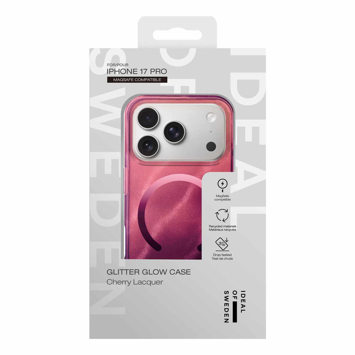 Ideal of Sweden | MagSafe Case Cherry Lacquer for iPhone 17 Pro - Glitter Glow | IDCLCMSB-I2567P-507