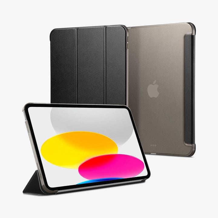 Spigen | Smart Fold Velo Vegan Faux Leather iPad 10.9 10th Gen (2022) - Black | ACS05309