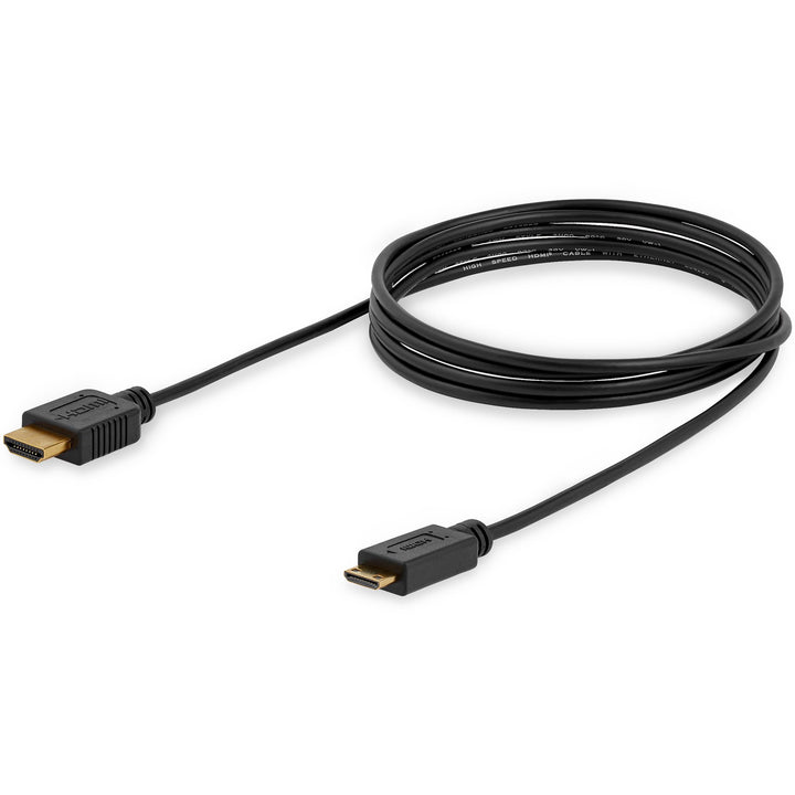 Startech | Cable with Ethernet Mini HDMI to HDMI 6FT / 1.8m - Black | HDMIACMM6S