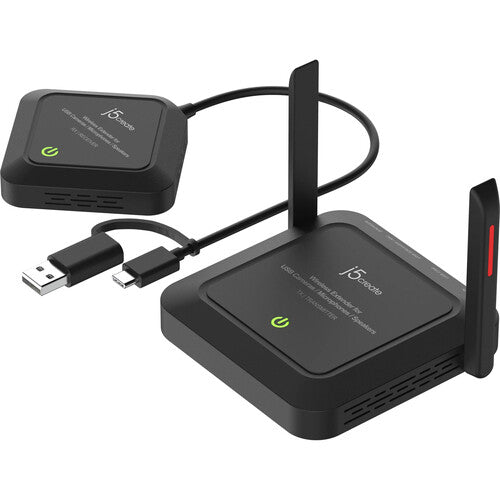 j5create | Wireless Extension System for USB Cameras, Microphones, and Speakers - Black | JVW120