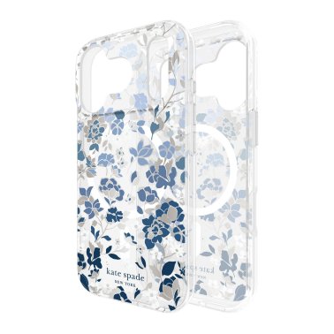 Kate Spade | Protective MagSafe iPhone 17 Pro Case - Flowerbed Blue | KS057318
