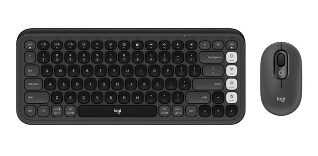 Logitech | POP Bluetooth Optical Keyboard & Mouse Combo - Graphite / Off-White - English | 920-013135