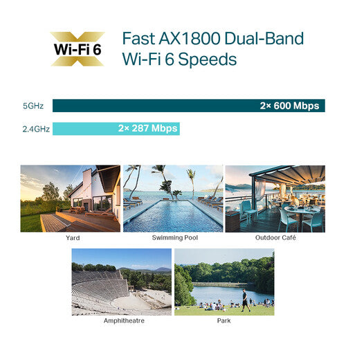 TP-Link |  AX1800 Indoor/Outdoor WiFi 6 Access Point Delivers dual-band speeds of up to 1.8 Gbps |  EAP610-OUTDOOR