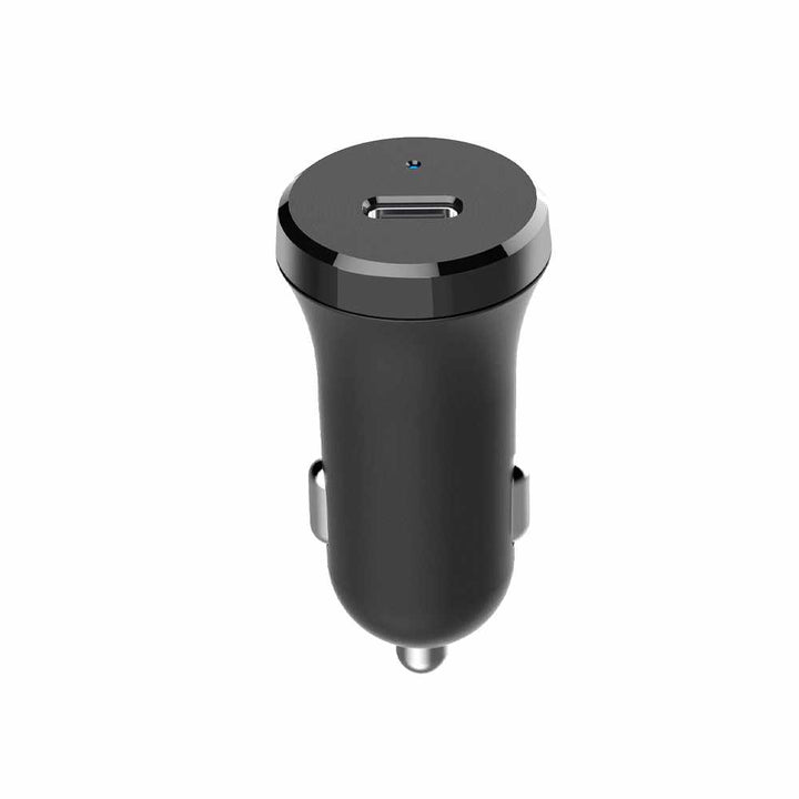 Blu Element | Car Charger USB-C Power Delivery 20W and USB-A QC 3.0 with USB-C to Lightning 4ft Cable Black | 110-3471