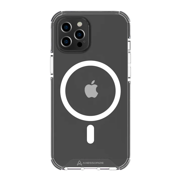 Axessorize | PROShield Drop-tested MagSafe Compatible Clear Case for Apple iPhone 12/12 Pro - Black | IPPSM6110