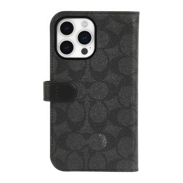 Coach | Folio Signature C Case iPhone 15 Pro - Charcoal | 15-12446