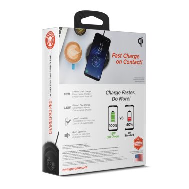 HyperGear | ChargePad Pro Wireless Fast Charger w/USB-C Hub 15W - Black | 15-11936