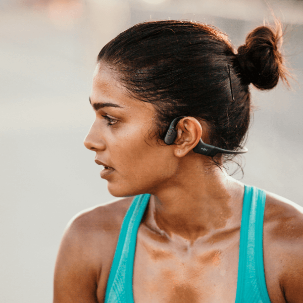 Shokz | OpenRun Bone Conduction Open-Ear Bluetooth Headphones - Black | S803-ST-BK-CA-153