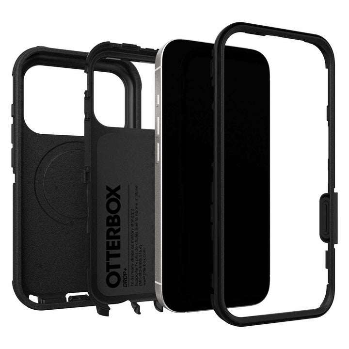 OtterBox | Defender Pro MagSafe Case w/Holster iPhone 17 Pro - Black | 76-000098
