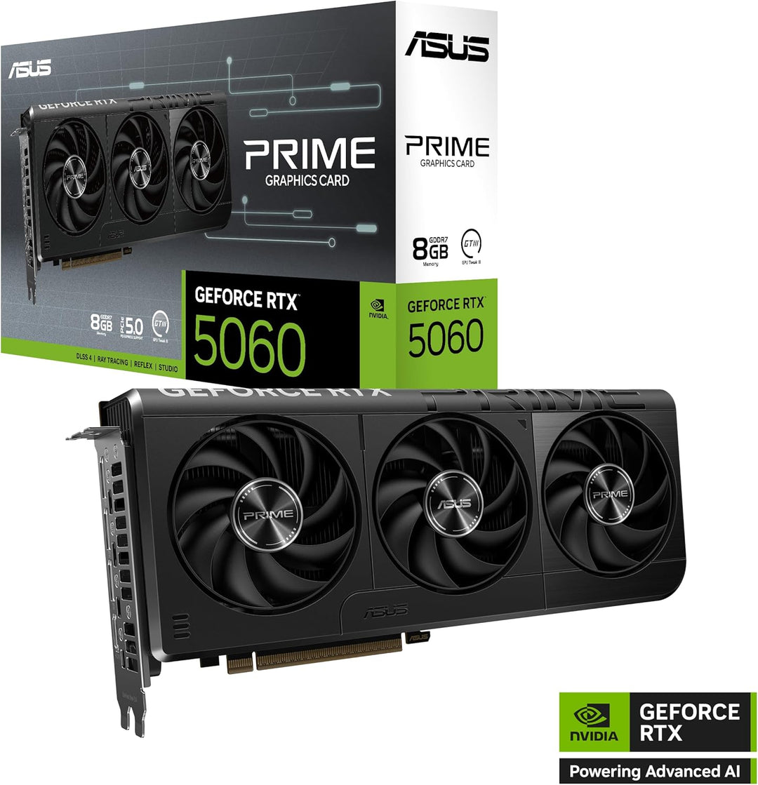 ASUS | The SFF-Ready Prime GeForce RTX 5060 Video Card 8GB GDDR7 2497 MHZ 128 BIT | PRIME-RTX5060-8G