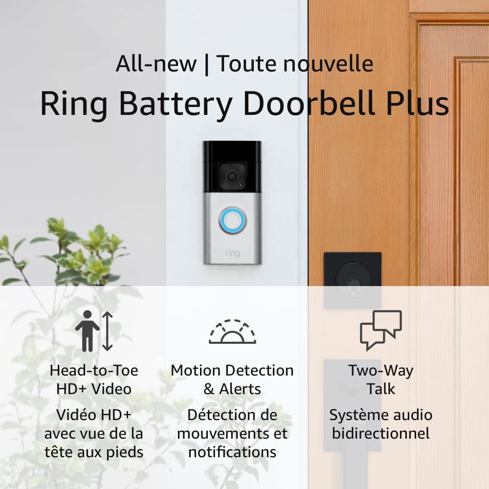 Ring | Wi-Fi Video Battery Doorbell Plus RIN | B09WZCHQDB/D