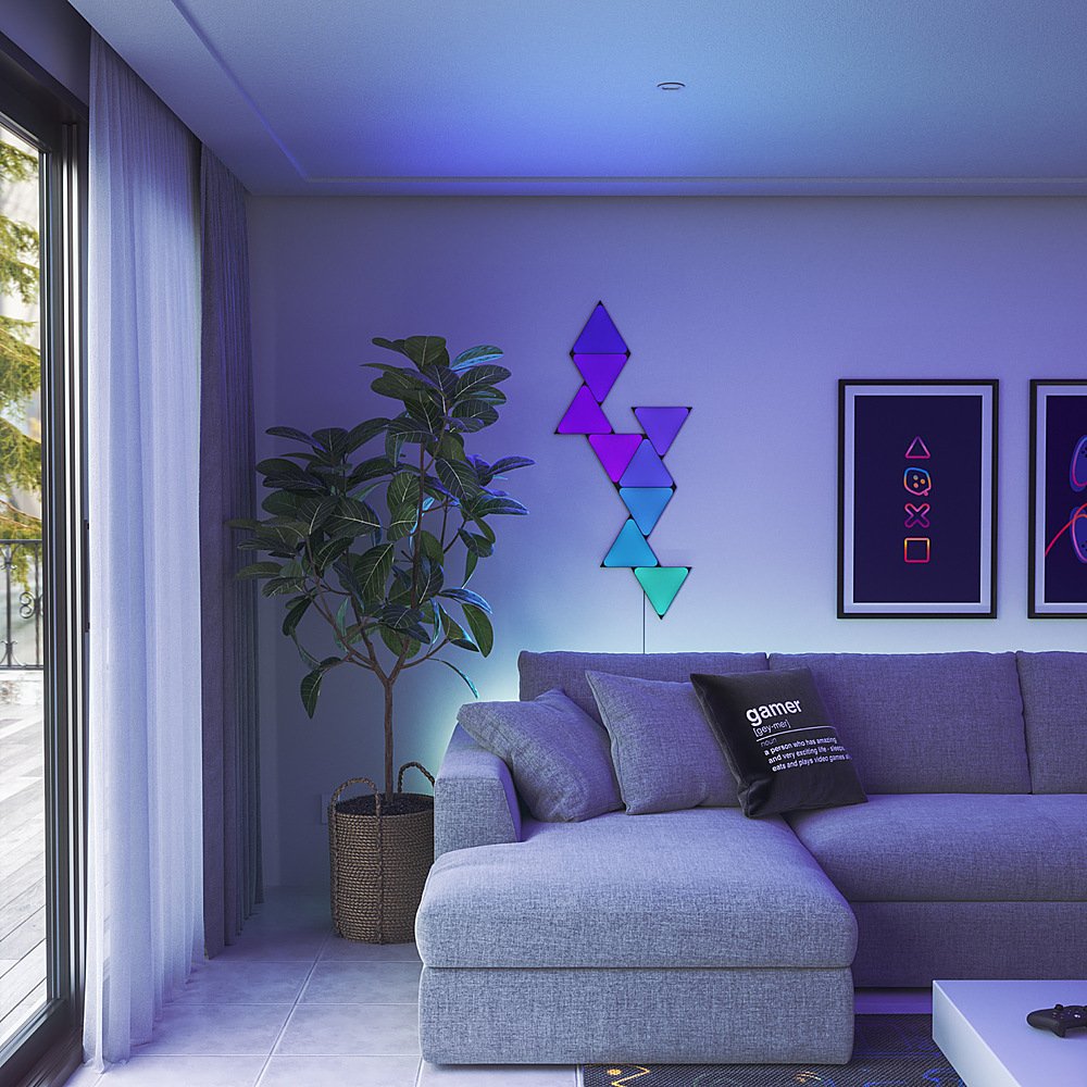 Nanoleaf | Shapes - Ultra Black Triangles Smarter Kit NL47-0103TW-9PK