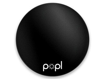 Popl | Digital Business Card - Phone Tag - Flat Circle - Black | FLT-BLK