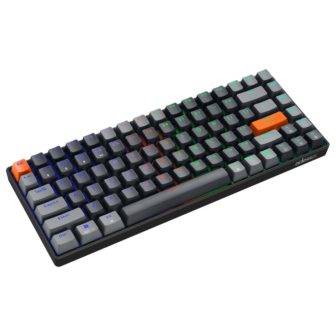 Adesso | Illuminated Mechanical VIA Desktop Keyboard With CoPilot Ai Hotkey Wired/Wireless/Bluetooth Multi-OS |  ADD-EASYTOUCH 1000