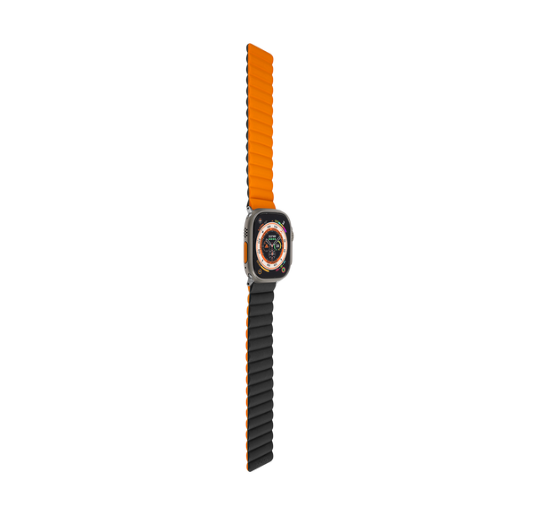 LOGiiX | Vibrance Link Apple Watch Band 42/44/45/49mm - Black/Orange | LGX-13548