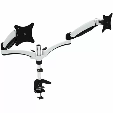 AMER | Dual Monitor Desk Mount w/ Clamp & Grommet Base | Heavy Duty Dual Monitor Mount Holds VESA Screens up to 28" | HYDRA2