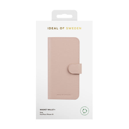 Ideal of Sweden | Magnet Wallet+ iPhone 15 - Pink | 120-7639