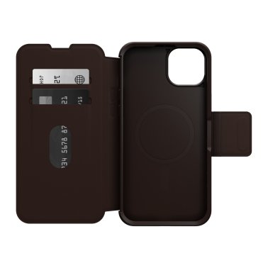 Otterbox | Strada Leather Folio Case iPhone 15 Plus - Brown (Espresso) | 120-7454