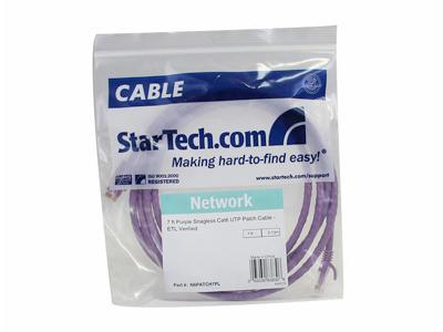 Startech | Cat6 Molded Ethernet Cable (650mhz 100w Poe Rj45 Utp) - 7 Ft - Purple N6PATCH7PL